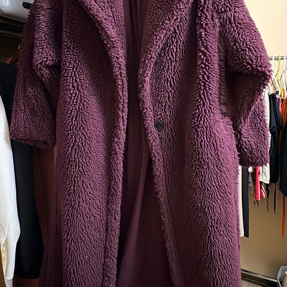 Express Plum Teddy Jacket